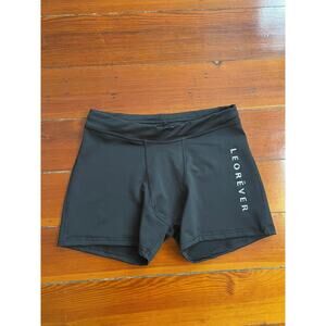 LEORÊVER Women’s Large Black Compression Shorts Made USA Athletic Running